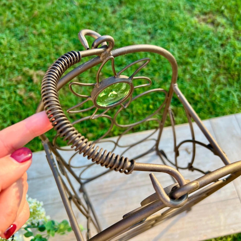 Vintage Celestial Sun With Face Iron Wine Rack - Picture 11 of 14